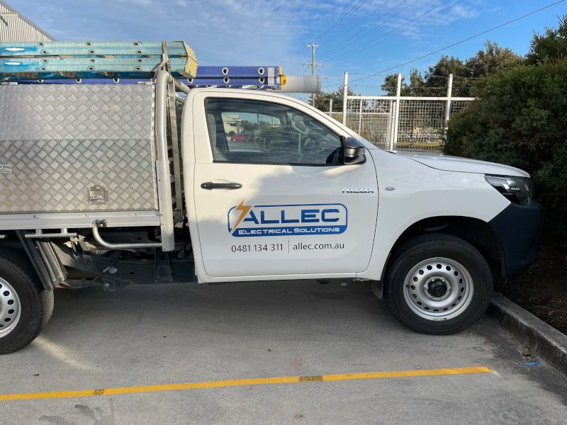 Allec Electrical Solutions branded car parked