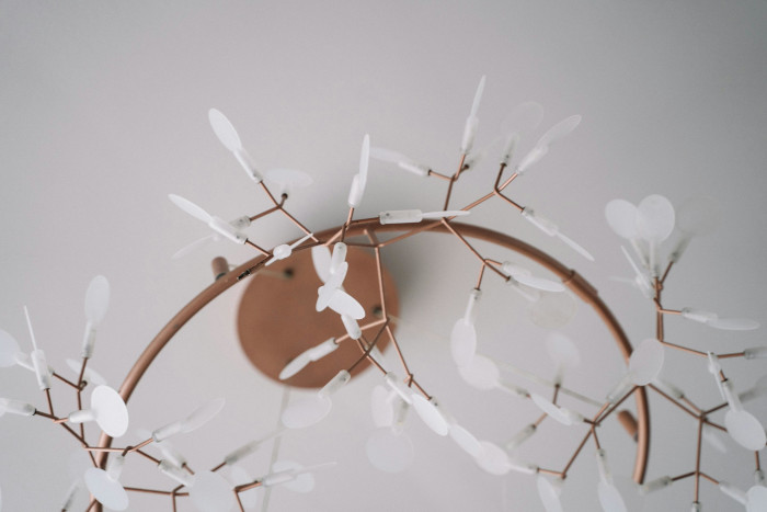 A Chandelier on the Ceiling close up